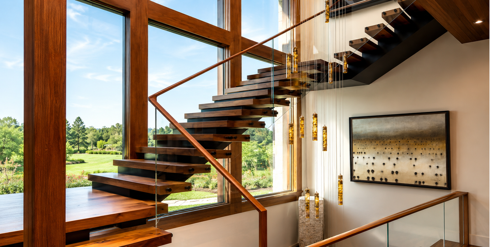 Wooden Glass Railing